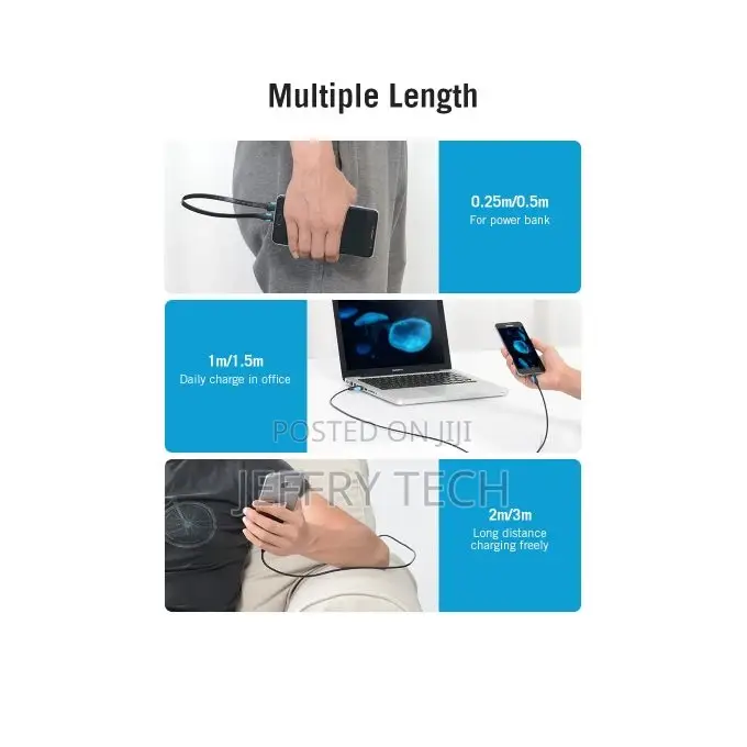 Vention USB2.0 a Male to Micro B Male Cable 2M Black