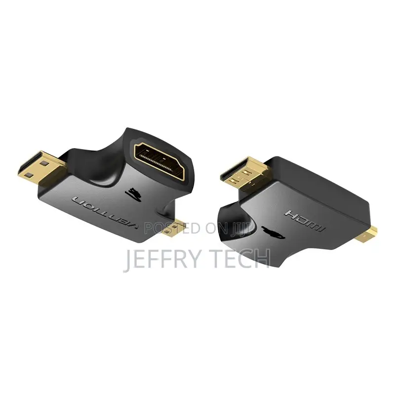 2 in 1 Mini HDMI and Micro HDMI Male to HDMI Female Adapter