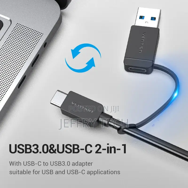 Vention 4-Port Usb 3.0 Hub With Type C Usb 3.0 2-In-1 Inte