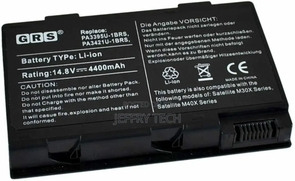 Toshiba PA3395U-1BRS 14.8V 4300mah Laptop Battery Replacemen