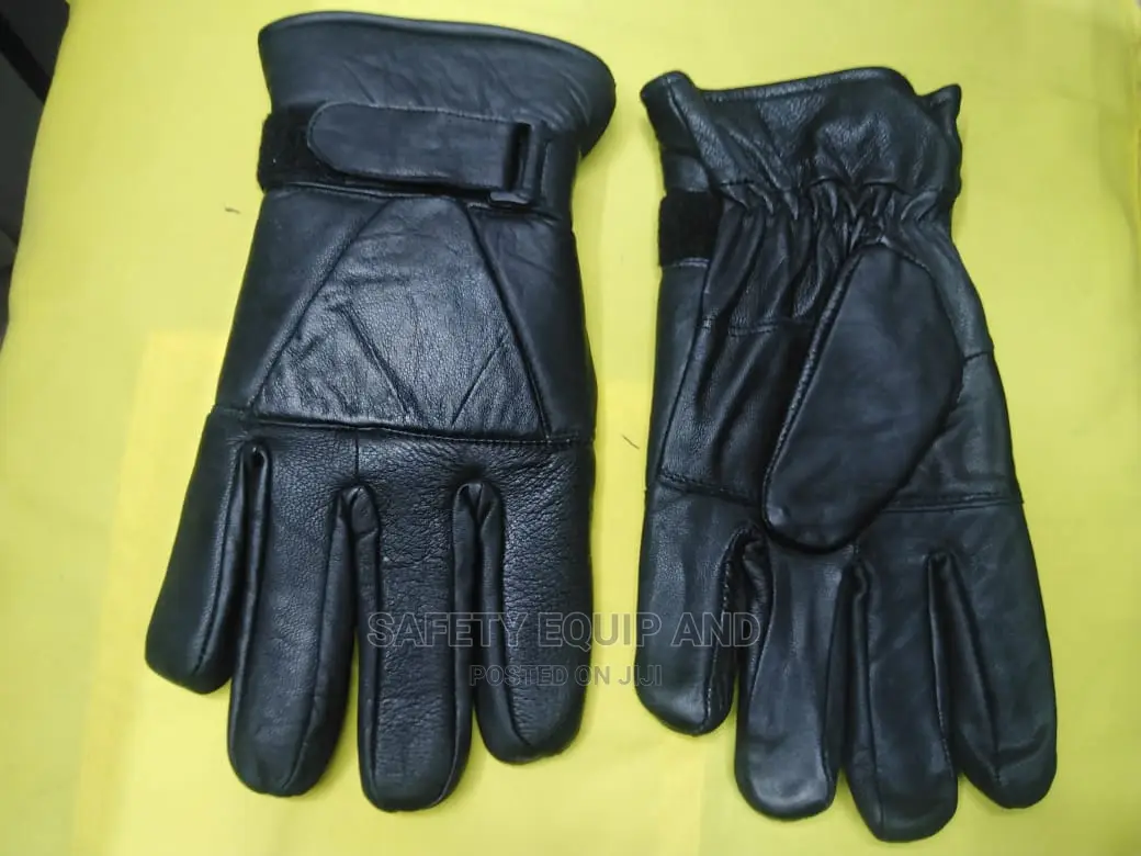 Black Leather Gloves