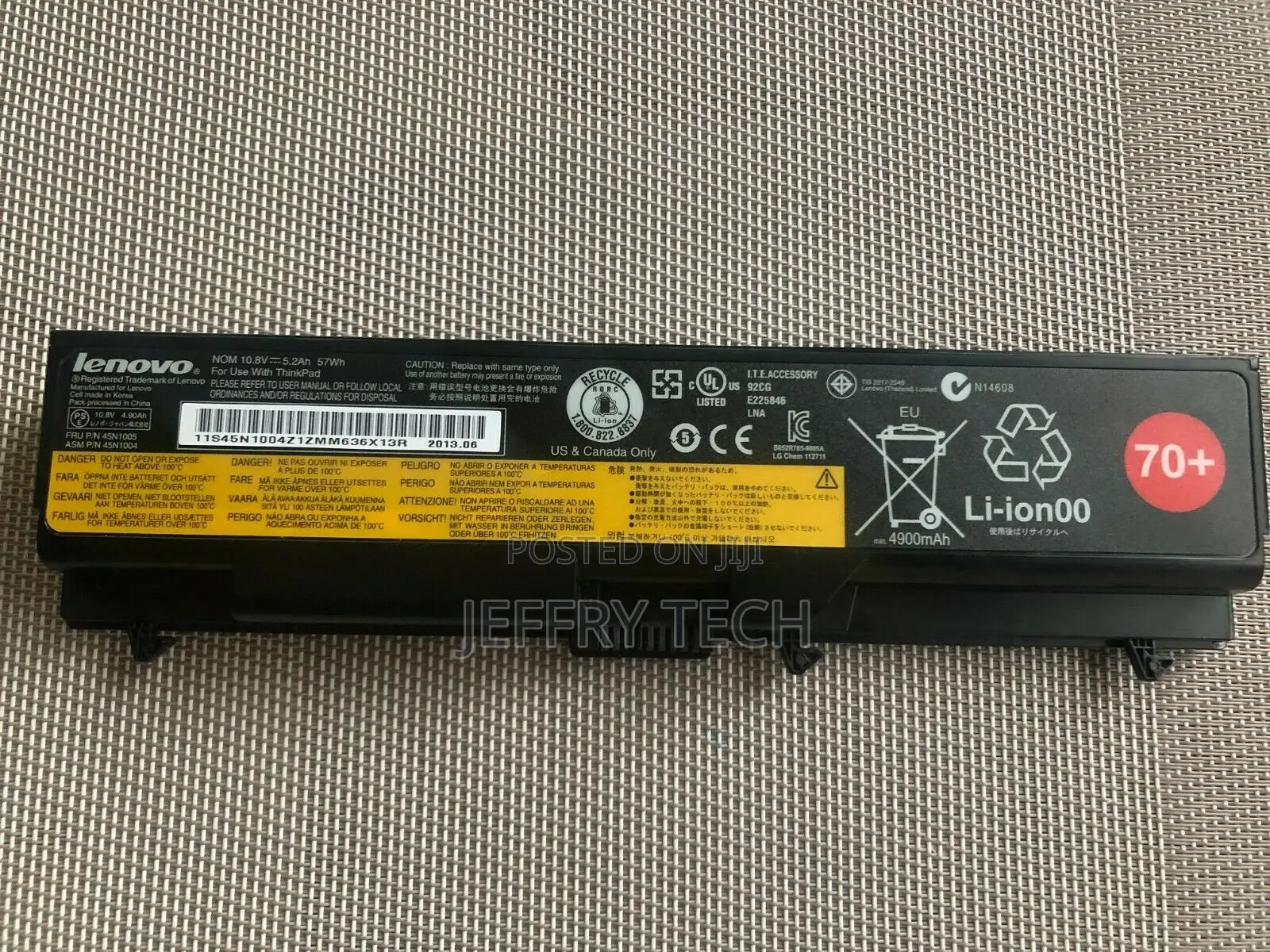 Original Lenovo Thinkpad L430 Battery 11S45N1004Z1ZMM636X13R
