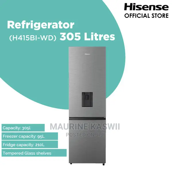 Hisense H415bi-Wd 305L Combi Fridge