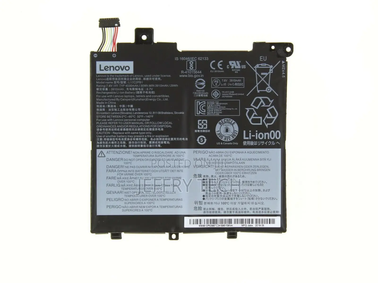 Battery L17c2pb1 for Lenovo V330-14ikb V330-14arr V130-14igm