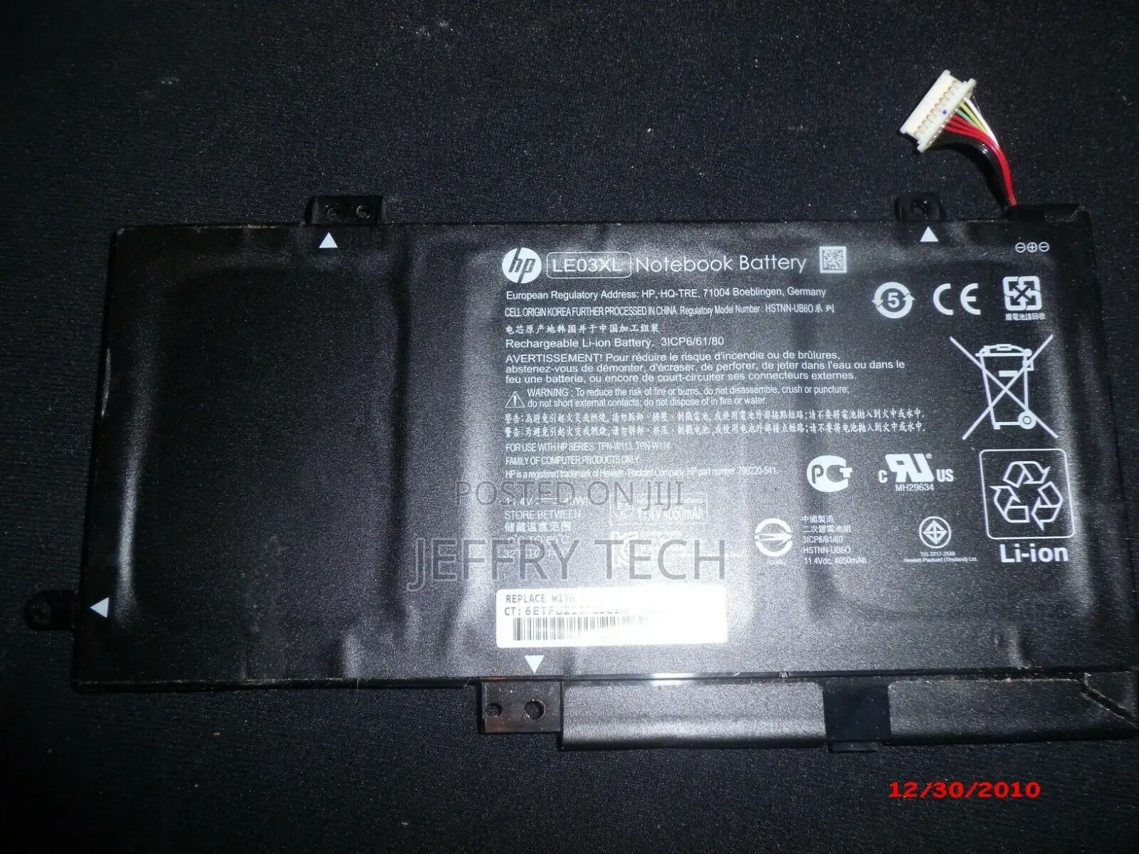 HP Pavilion X360 13-S192nr Genuin Oem Laptop Battery Le03xl