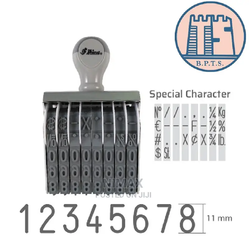 Hand Number / Letter Stamp Size 5 - 8 Bands 11mm