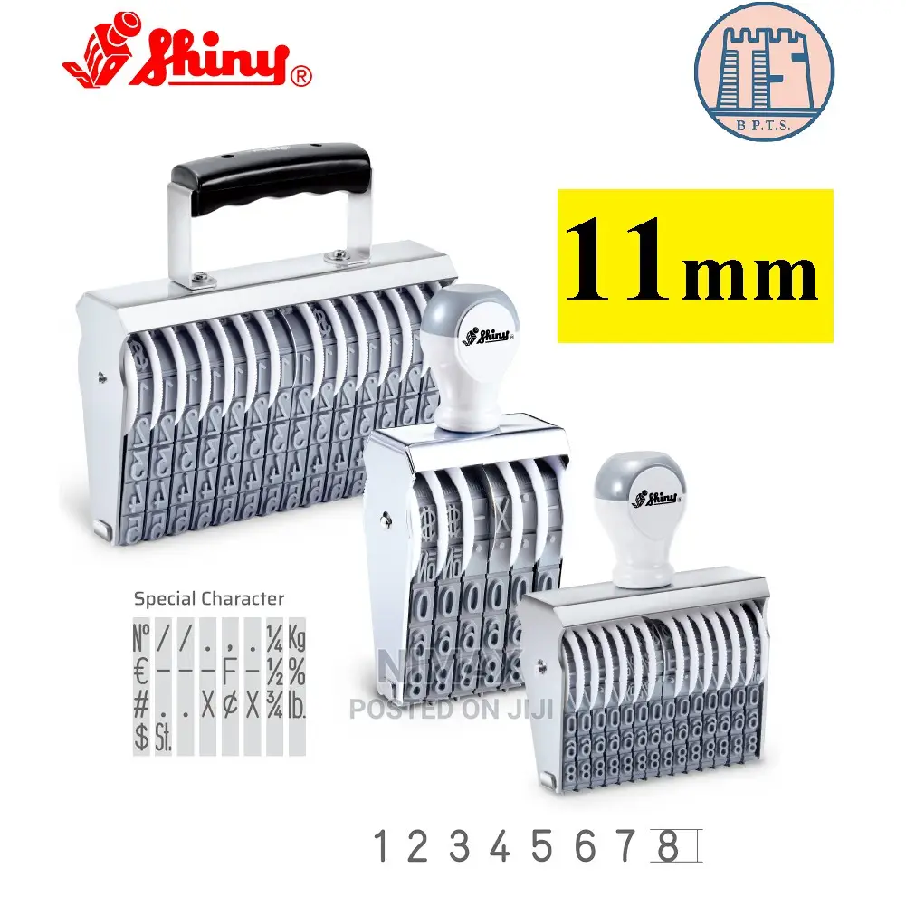 Uniform Hand Number Stamp Size 8 Bands 15mm Heavy Duty