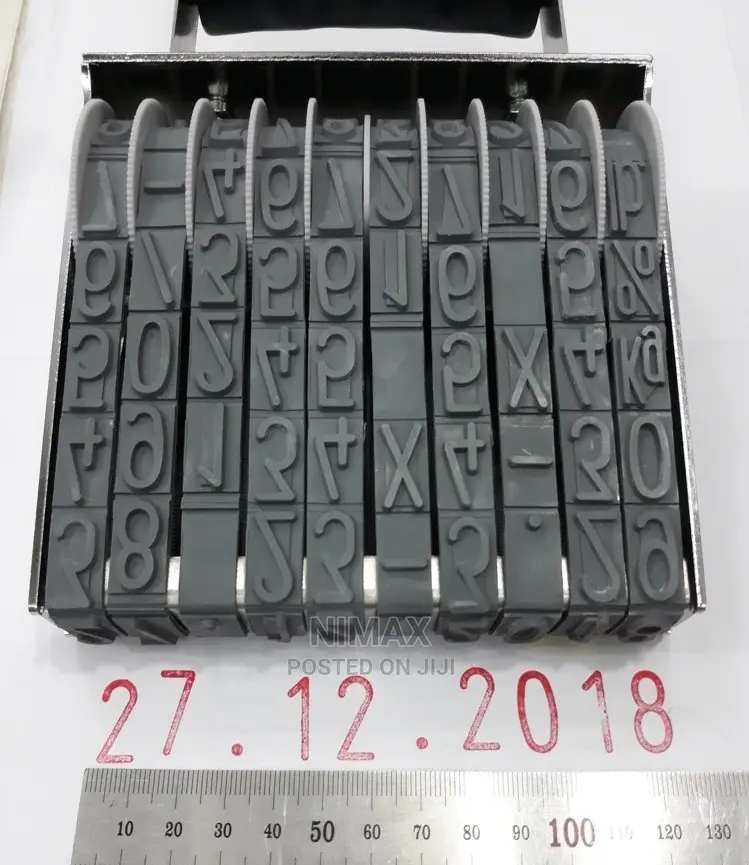 Uniform Hand Number Stamp Size 8 Bands 15mm Heavy Duty