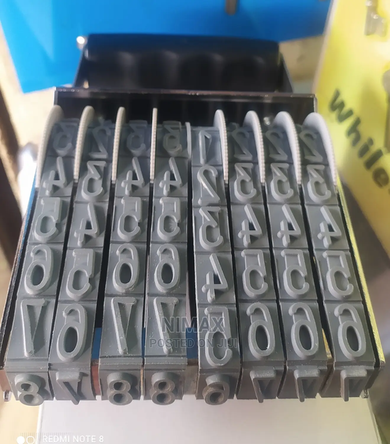 Uniform Hand Number Stamp Size 8 Bands 15mm Heavy Duty