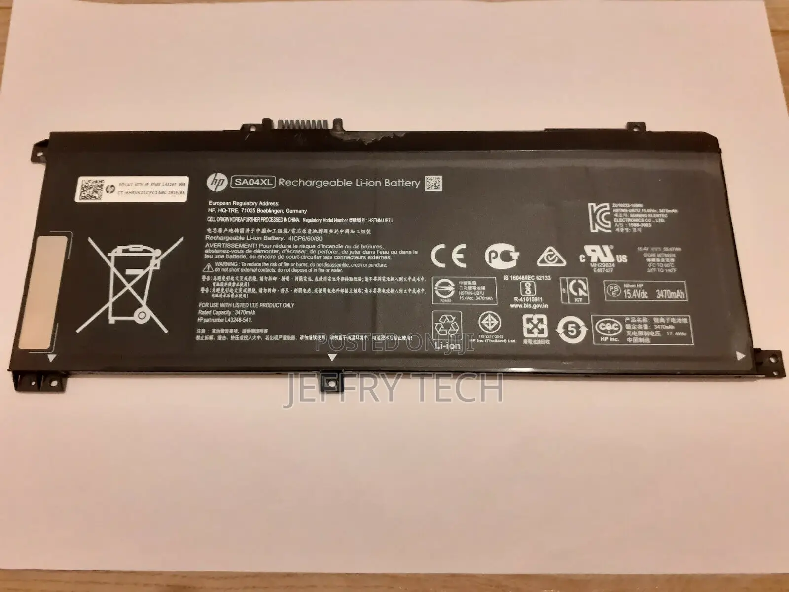 Sa04xl HP ENVY X360 15-Dr 15m-Dr Series Genuine Laptop Batte