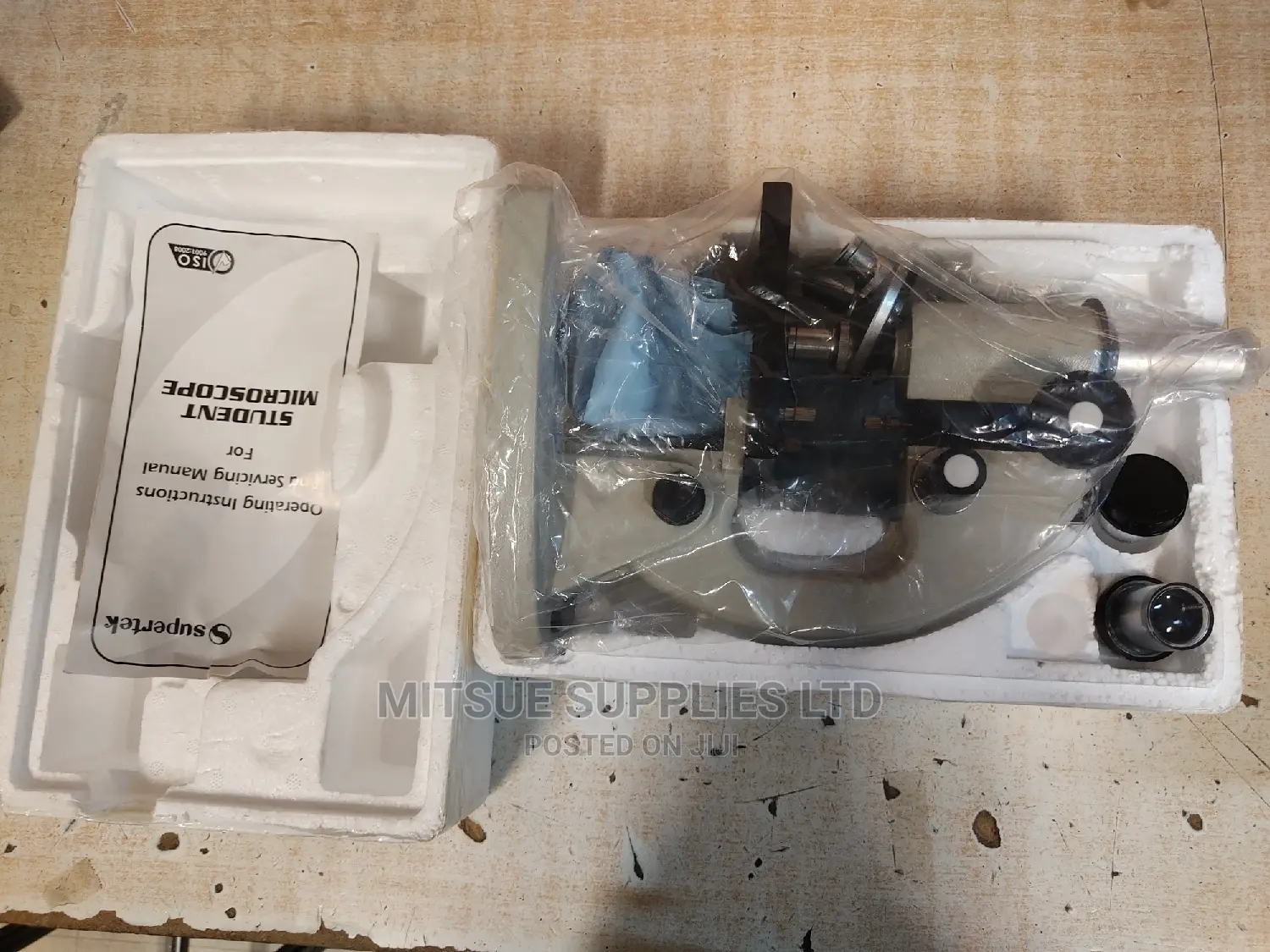 Supertek Monocular Microscope in Wooden Case