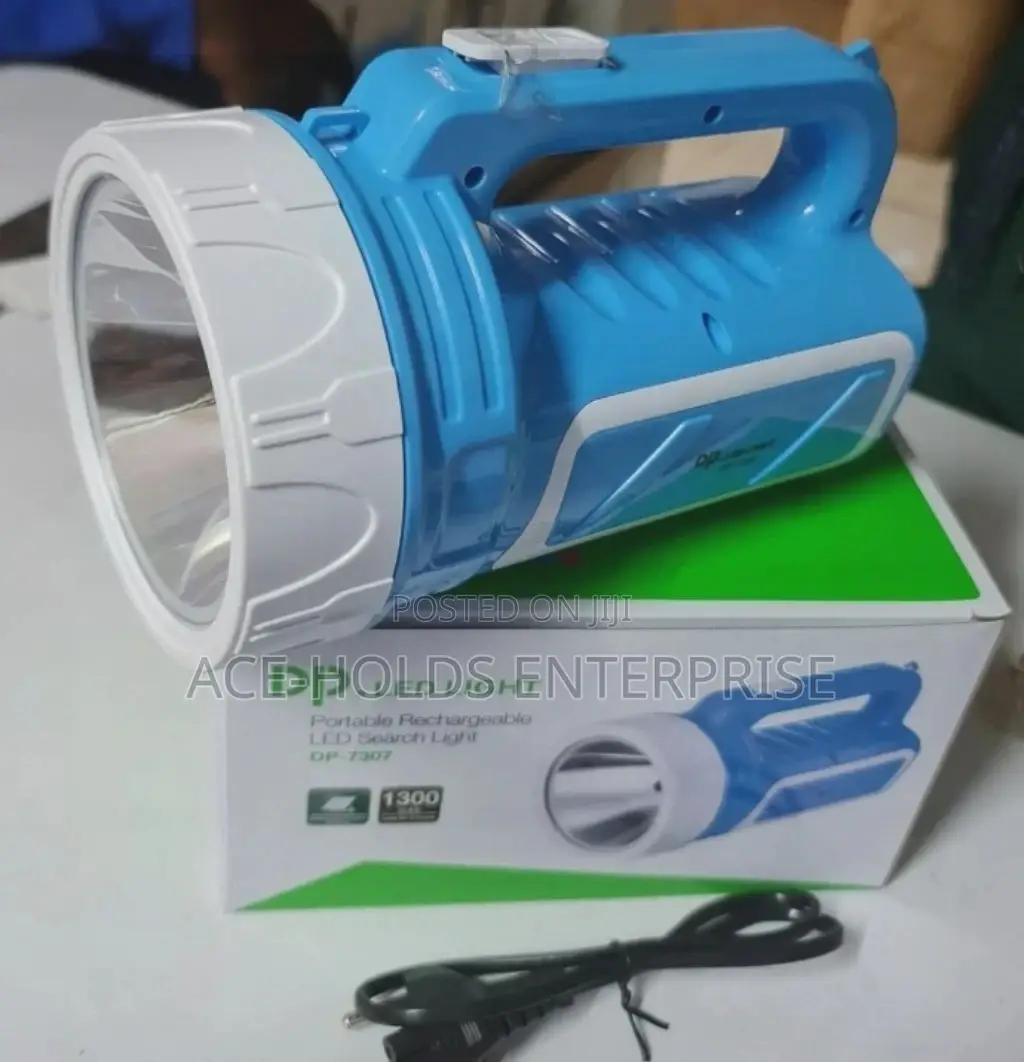 Portable Rechargeable Led Search Light 1300 Blue Red