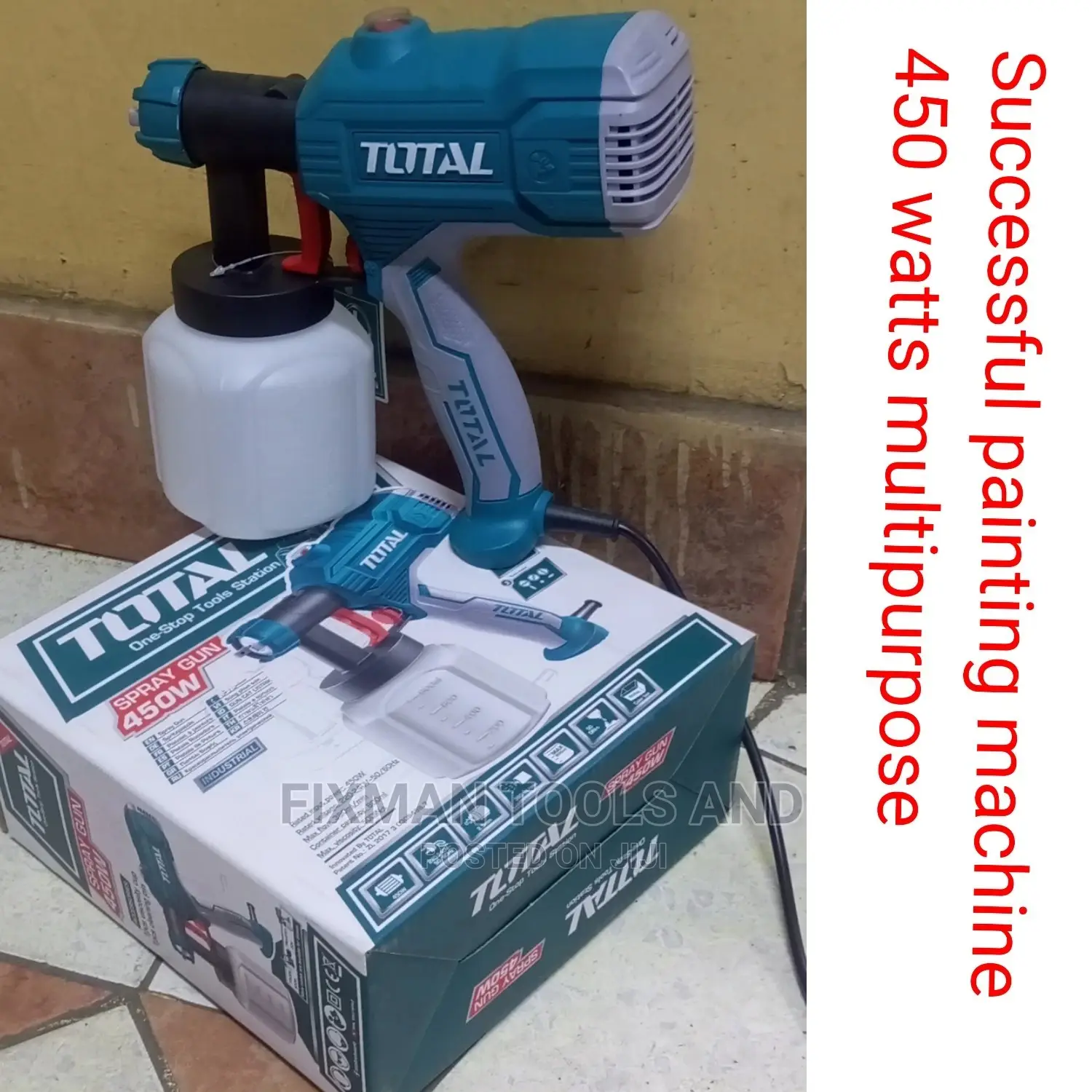 Saving Paint With Electric Spray Gun, 450 Watts Spray Gun