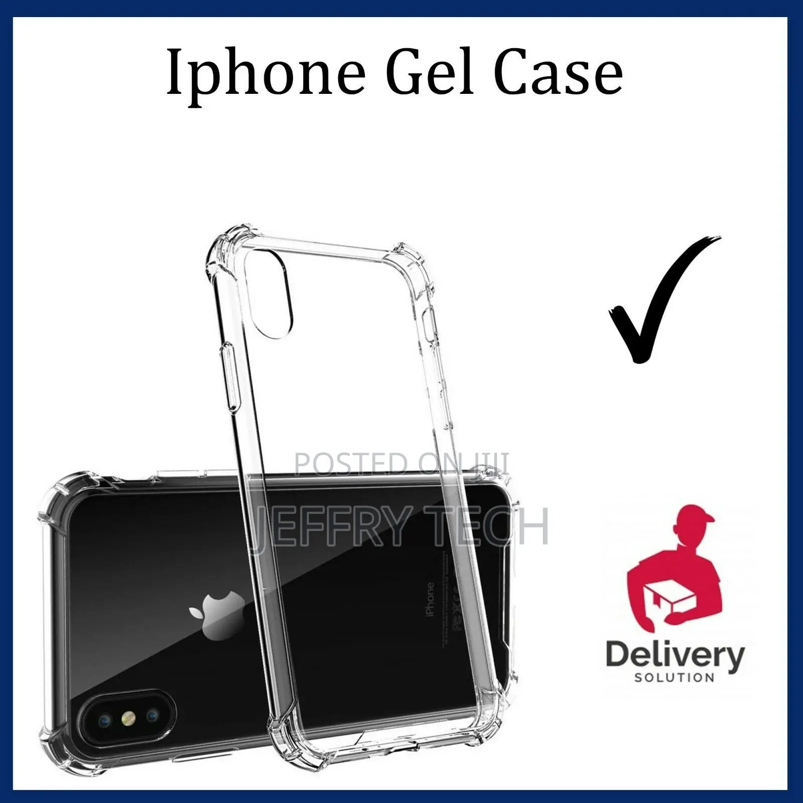 Clear Silicon Soft Phone Cover Rubber Gel Case for Apple Iph
