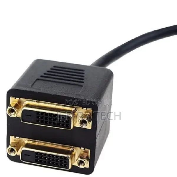 DVI-D Male to 2 DVI-D Female Splitter Adapter Cable Cord Mon