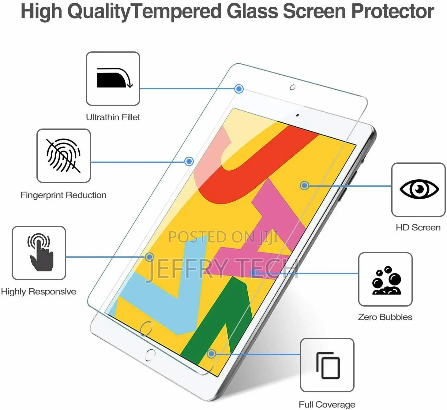 Glass Screen Protector for iPad 10.2 9.7 7th 5th 6th Air Pro