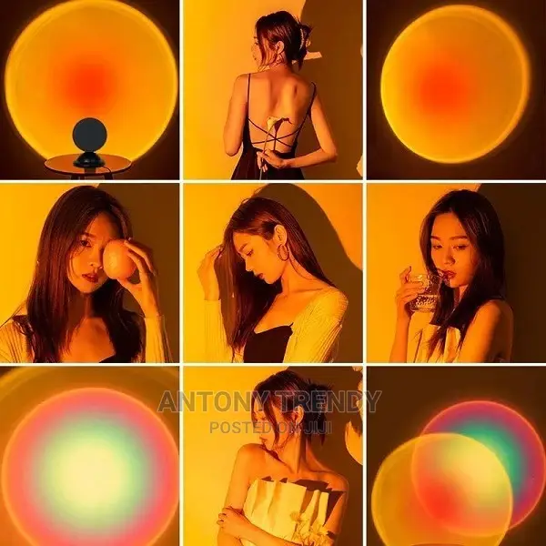 Sunset Lamp Night Light Moon Lamp Usb Powered Rainbow Sun.