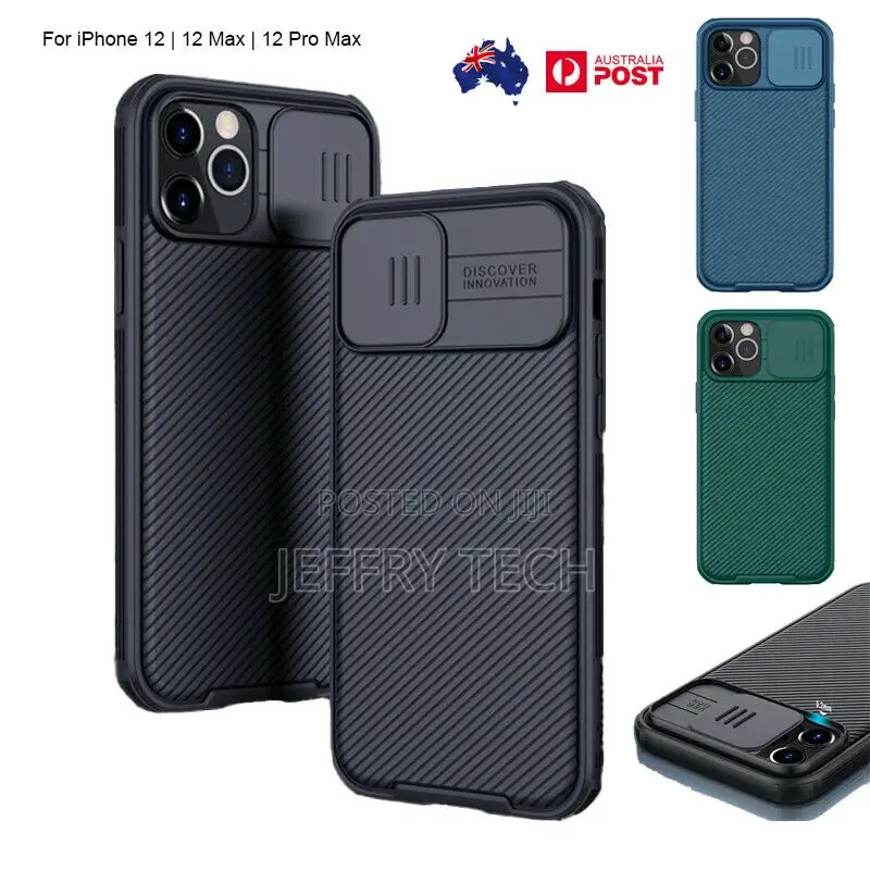 iPhone 13 12 11 Pro Max Case Nillkin Slide Lens Camera Prote