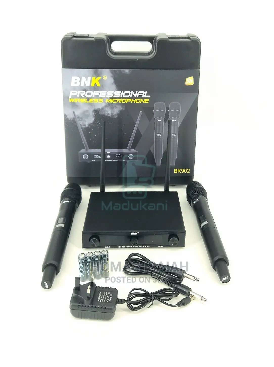 BNK BK902 UHF Dual 2 Channel Wireless Microphone System