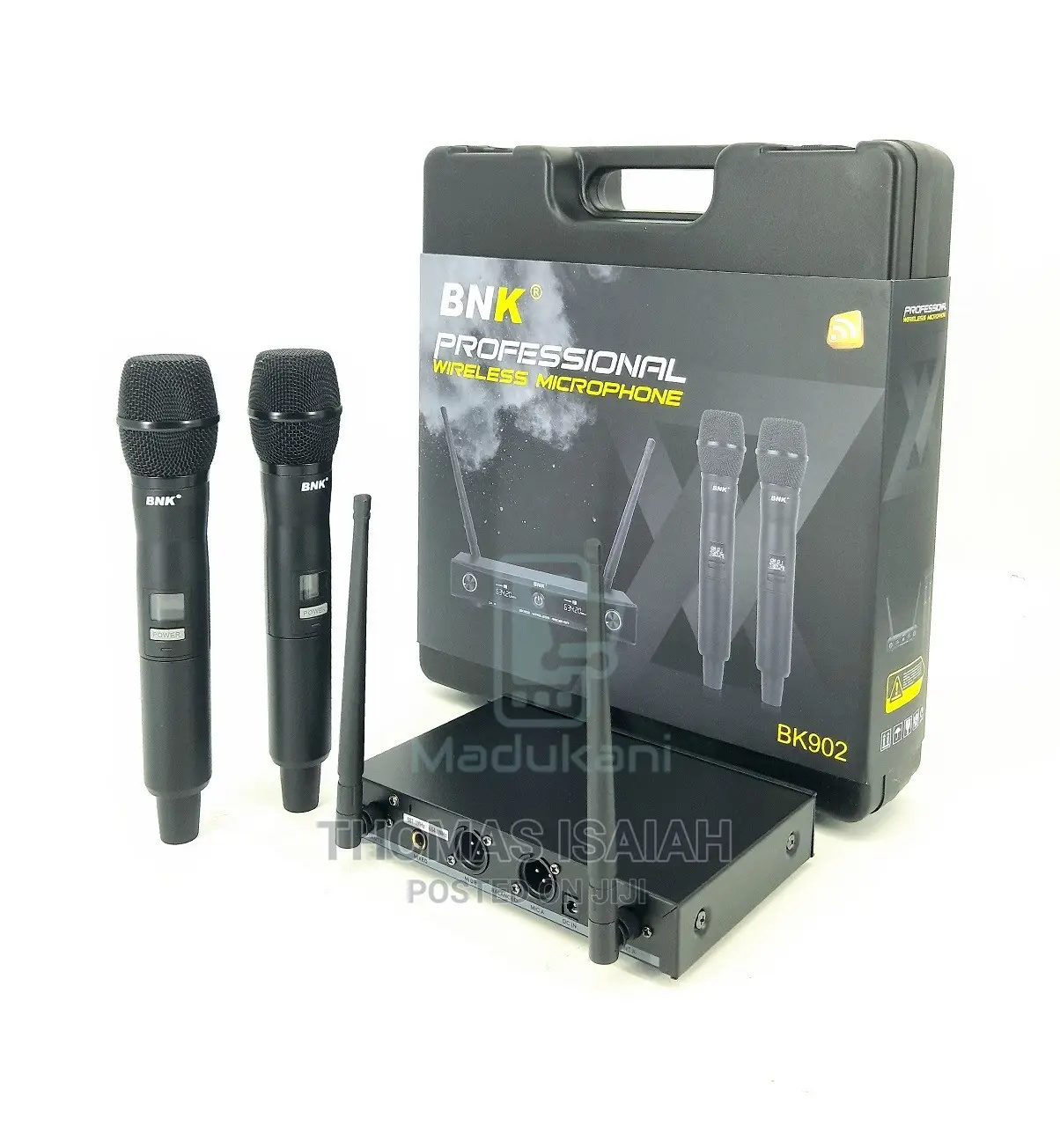 BNK BK902 UHF Dual 2 Channel Wireless Microphone System