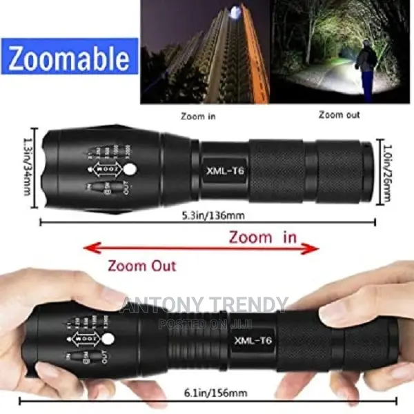 LED Tactical Flashlight XMLT6 Super Bright High Lumen .