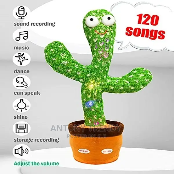 Dancing Cactus Toy,Volume Adjustment Talking/Sing/Repeat.