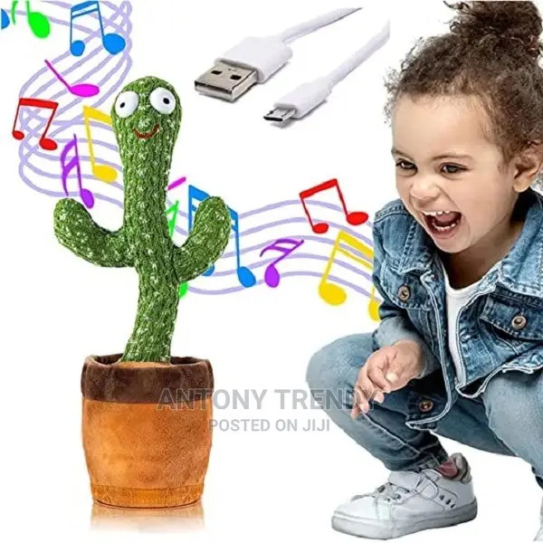 Plush Cactus Toy, Repeats And Record What You Say Colorful .
