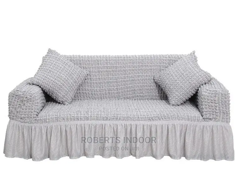 5 Sitter Light Grey Turkish Elastic Sofa Cover