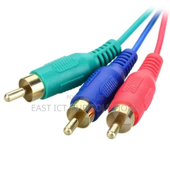 Hdmi To 3 Rca Hdmi Av Hd Cable For Computer Tv Stb - Black