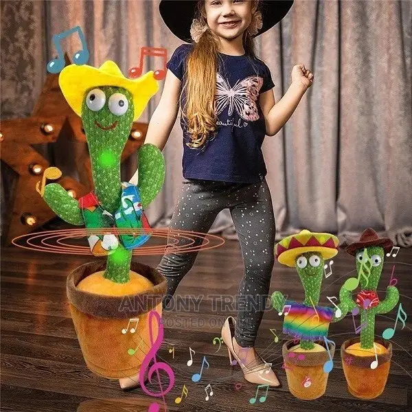 Inging and Dancing Cactus Plush Toys - Kids Toy.