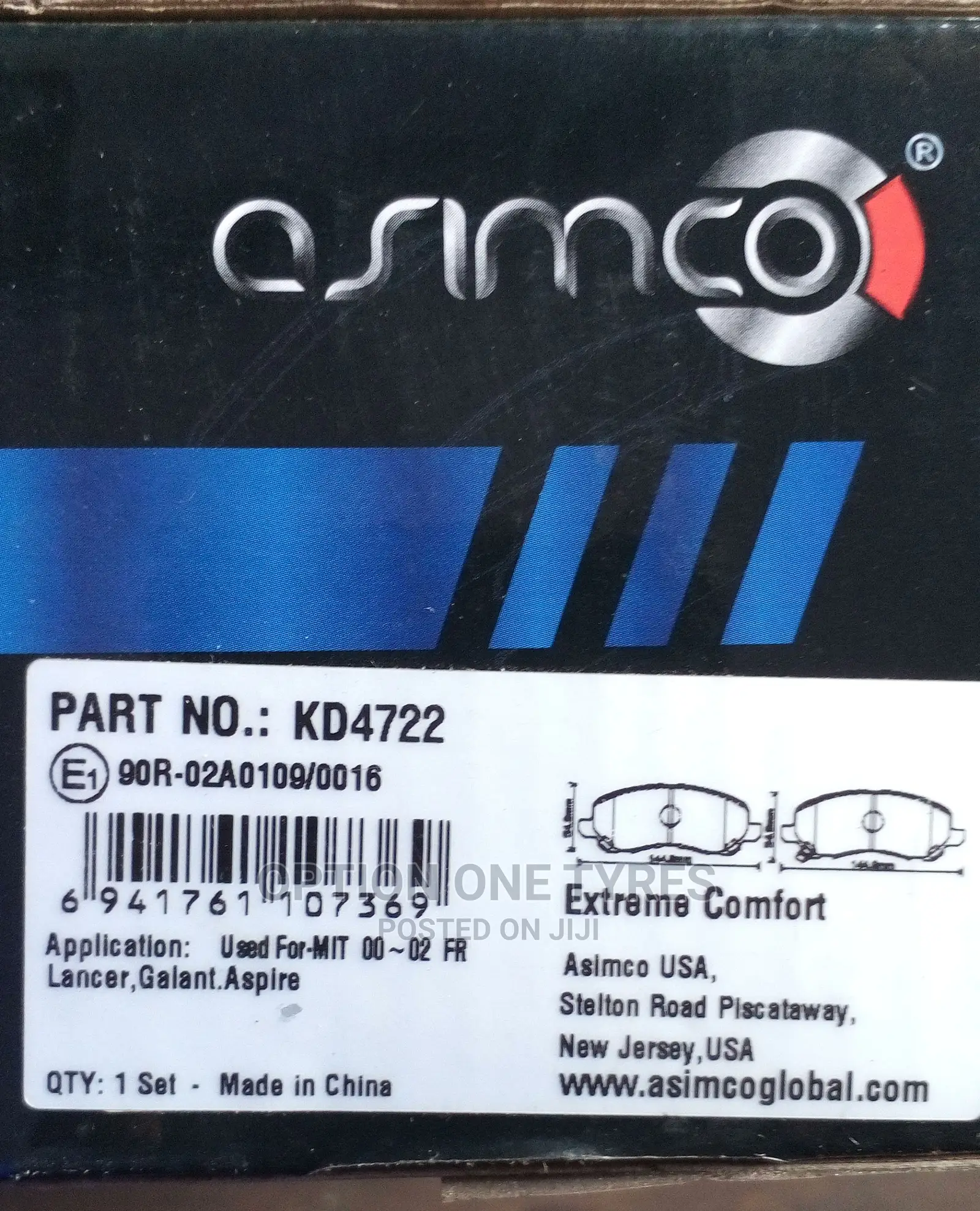 KD 4722 Asimco Break Pad for Sale at Ksh 2,100