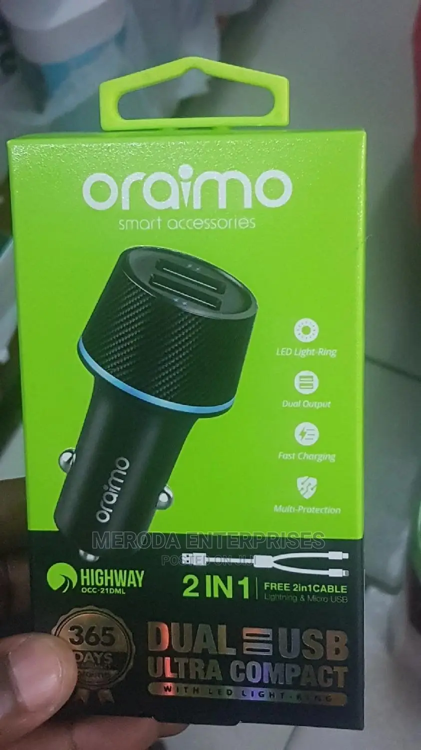 Dual Usb Oraimo Car Charger