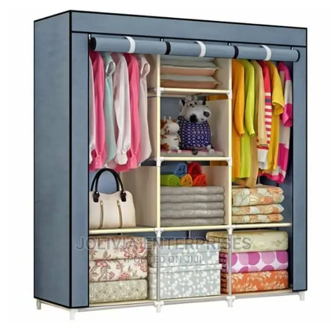 Wooden Wardrobe Gray