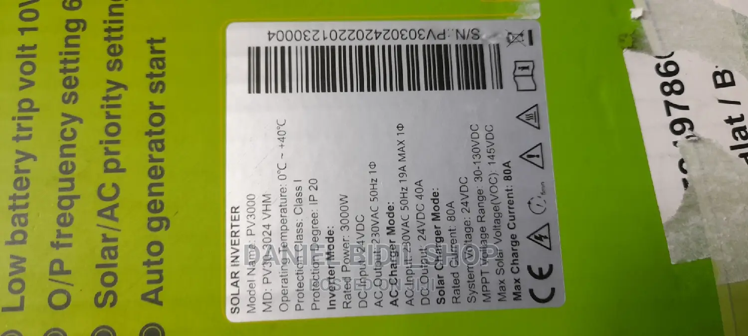 Pv30 3kva 24v Must Mppt Based Hybrid Inverter