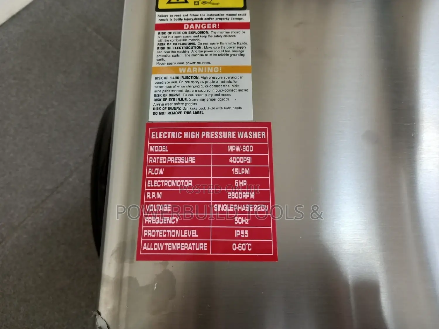 Milano Electric Presher Washer (Mpw900)