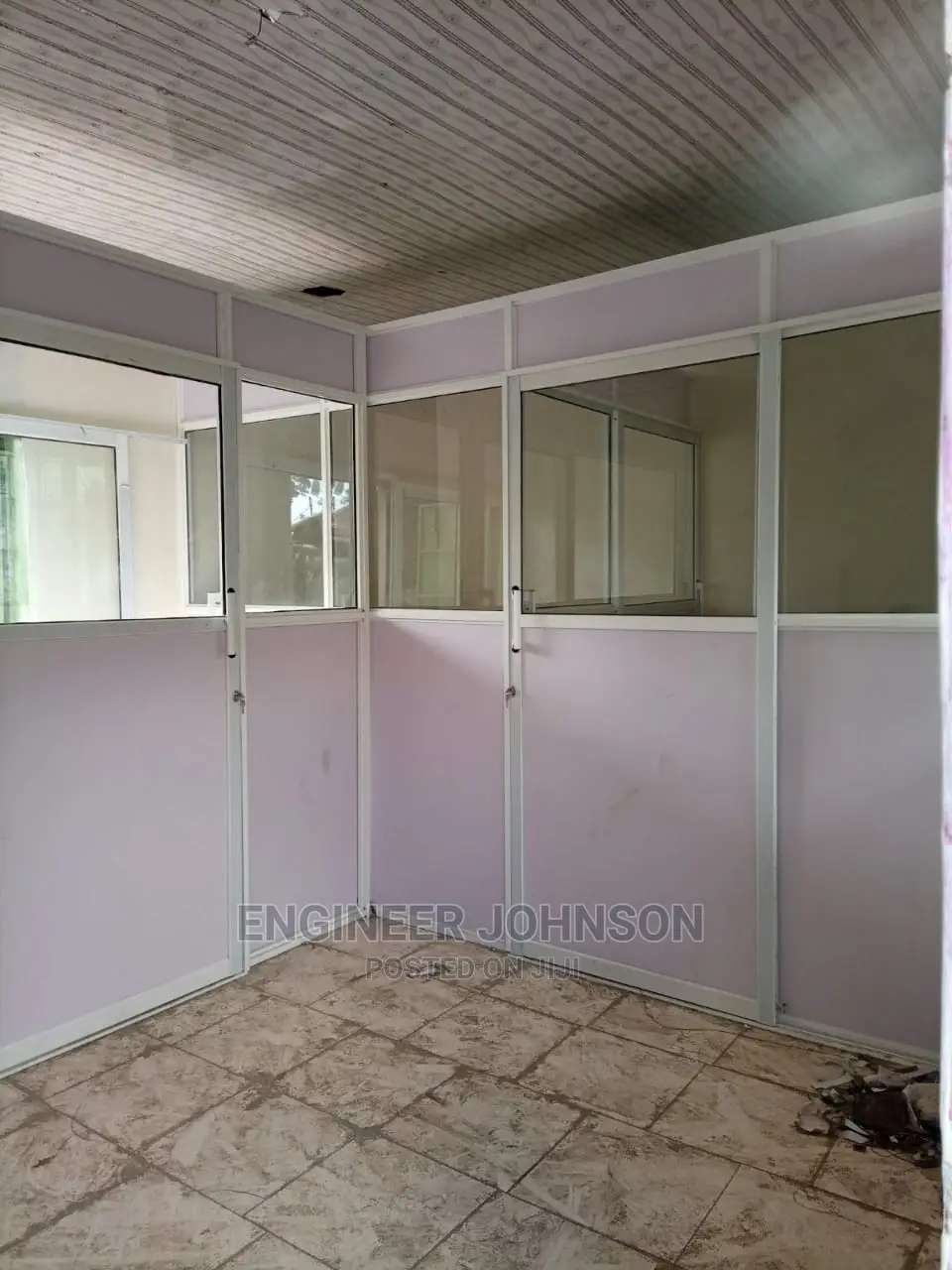 Aluminium With Mdf Partition