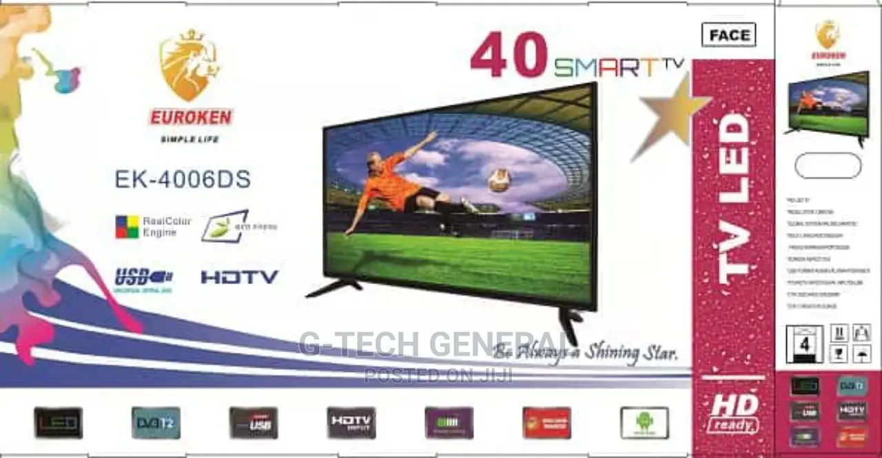 40" Euroken Fhd Android Tv,Built-In Wi-Fi,Netflix,Youtube