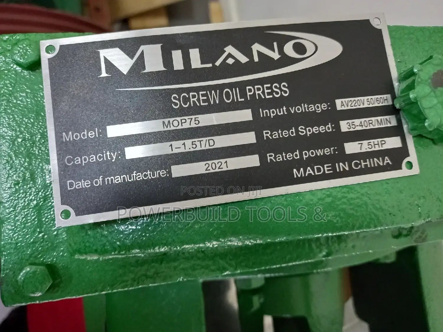 Oil Extractor (Mop75) Milano Brand