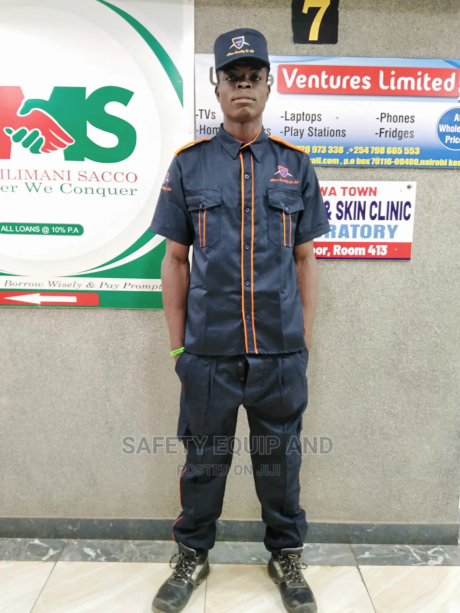 Security Guard Uniform(Dark Navy and Orange)