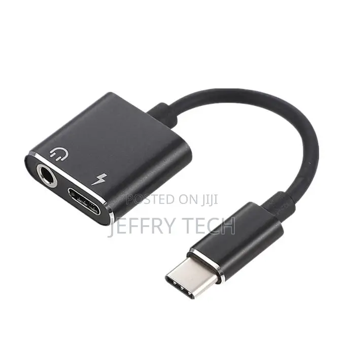 Splitter Type-C 2a Type-C to Type-C Female+3.5mm Female Adap