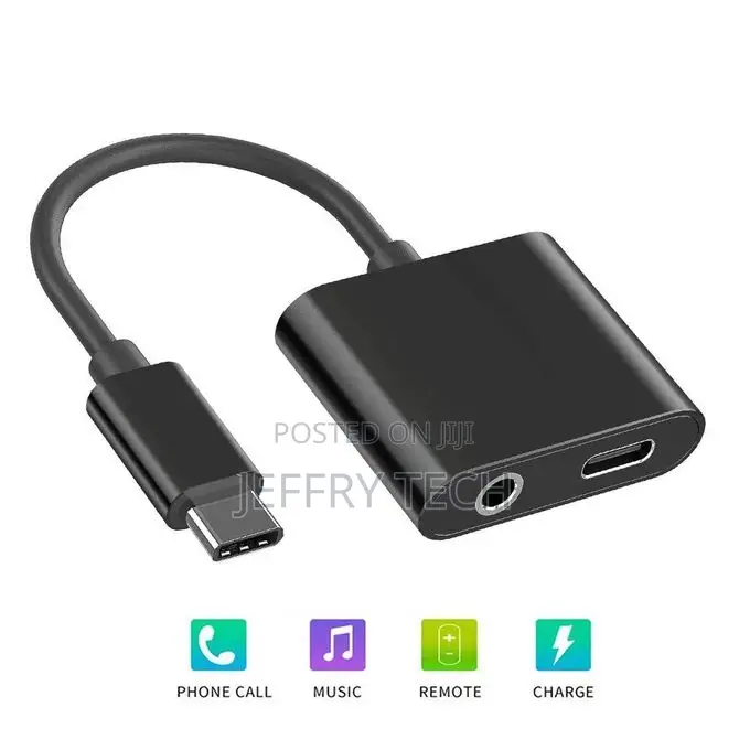 Splitter Type-C 2a Type-C to Type-C Female+3.5mm Female Adap