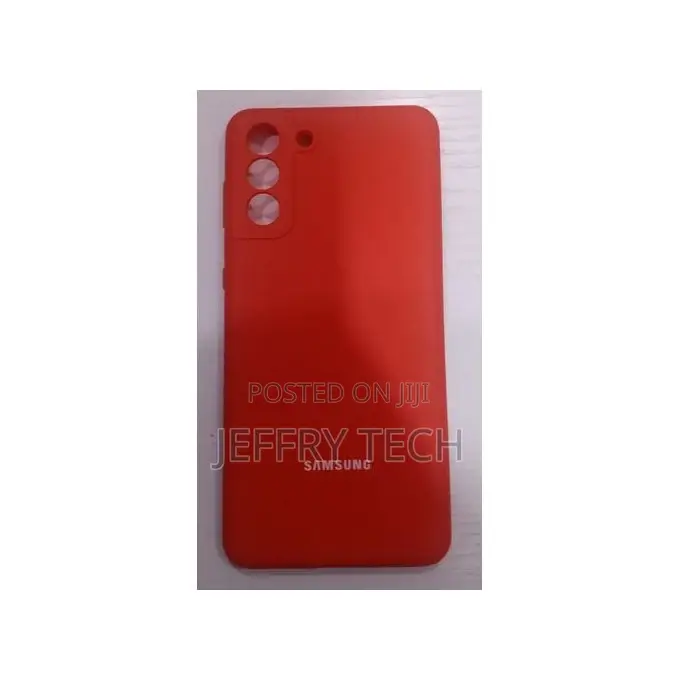 Samsung Galaxy S21+ Silicone With Screenguard Back Case Red