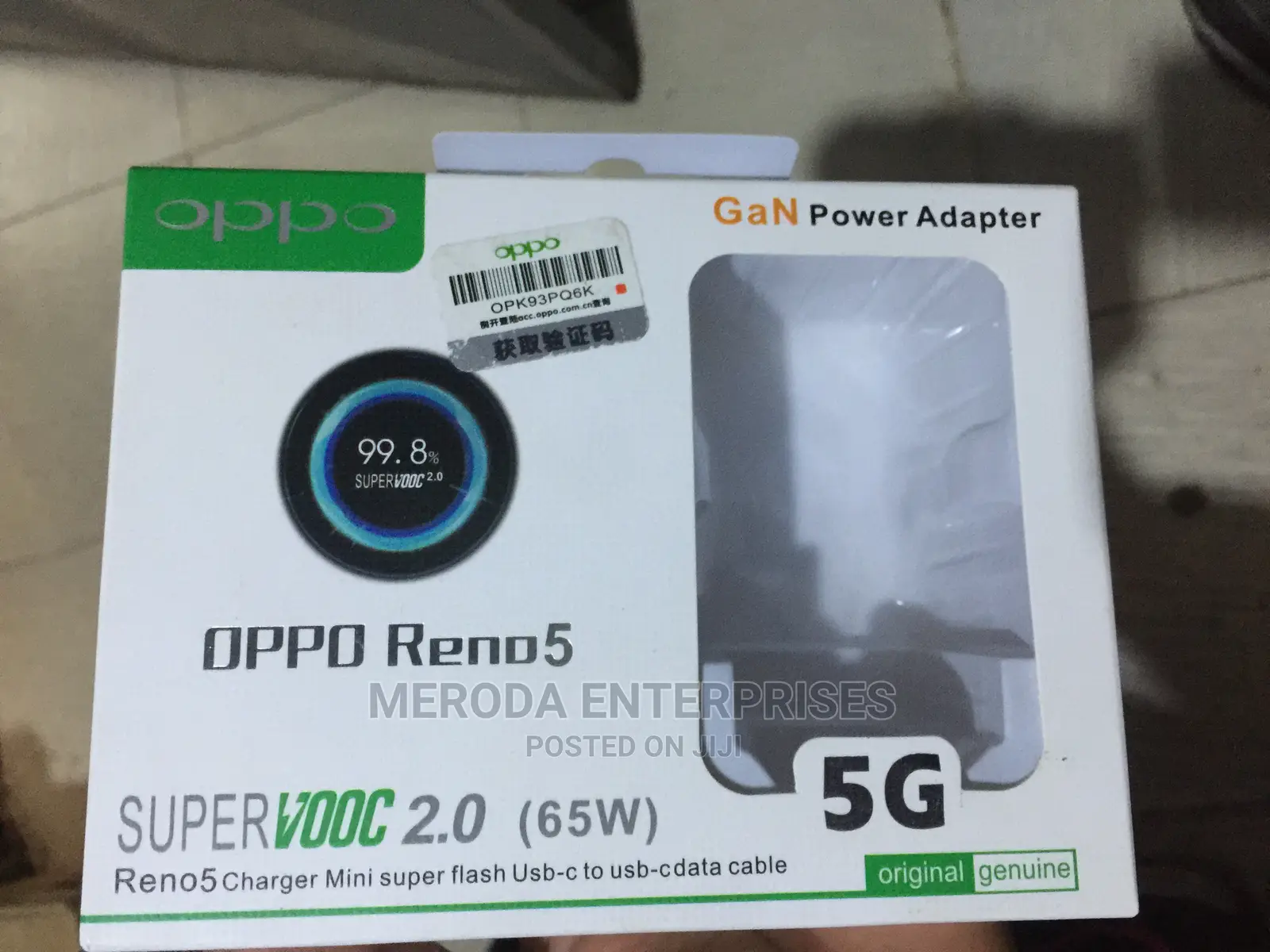 Oppo Reno 5 Super Vooc 2.0 65W Charger