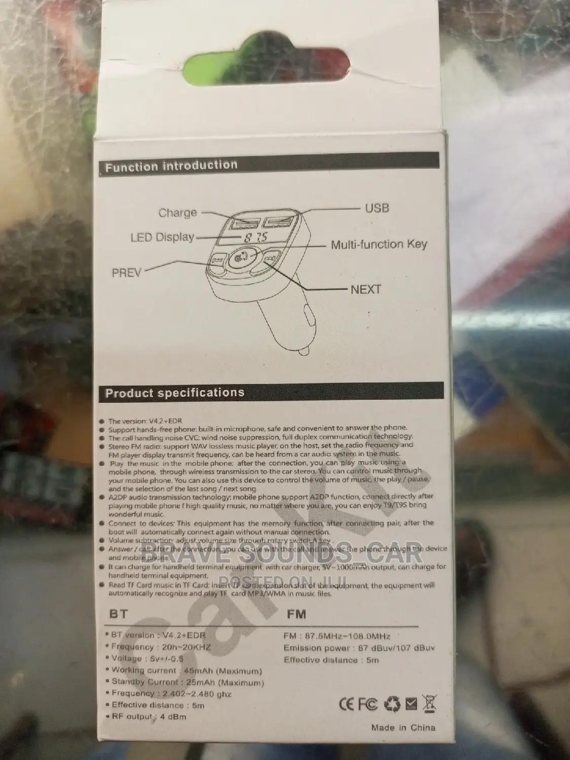 Car Bluetooth/Usb Modulator