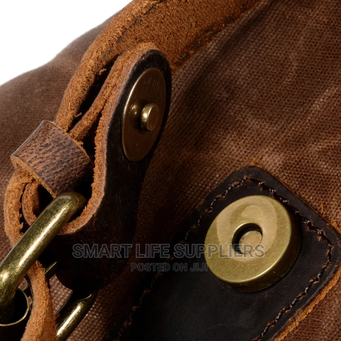 Vintage Waxed Canvas Leather Laptop Backpack Bags