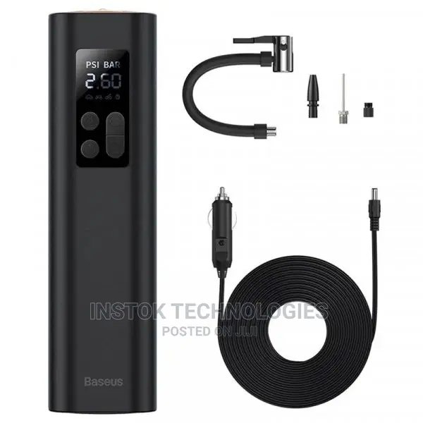 Baseus Super Mini Inflator Tire Pump With LED Light - 12V