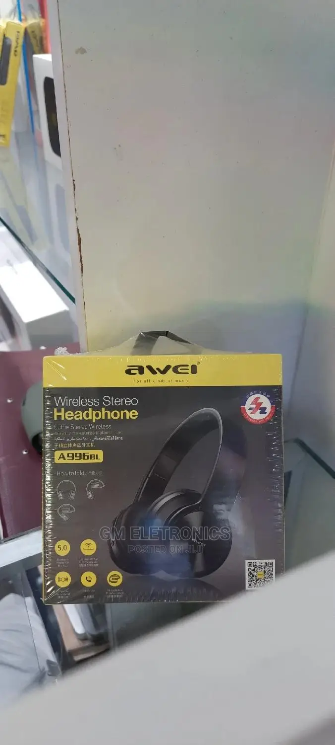 Awei A996BL Foldable Wireless Bluetooth Headphone(Black)