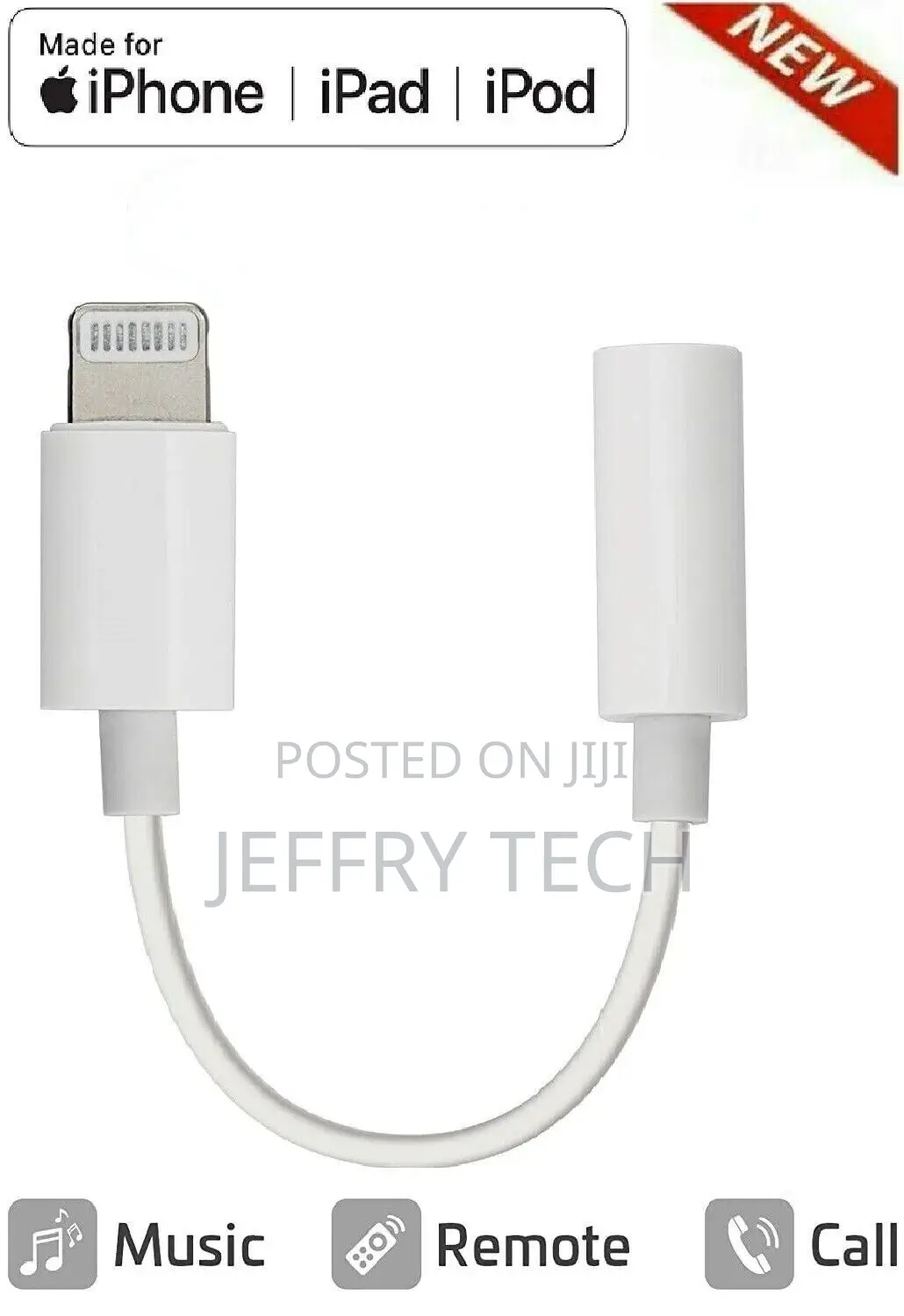 For iPhone Headphone Adapter Jack 8 Pin to 3.5mm Aux Cord Do