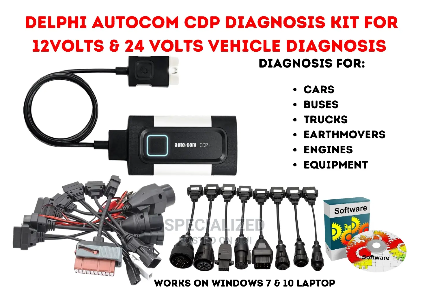 Delphi Autocom CDP+ Diagnosis Kit for 12V 24V Vehicles