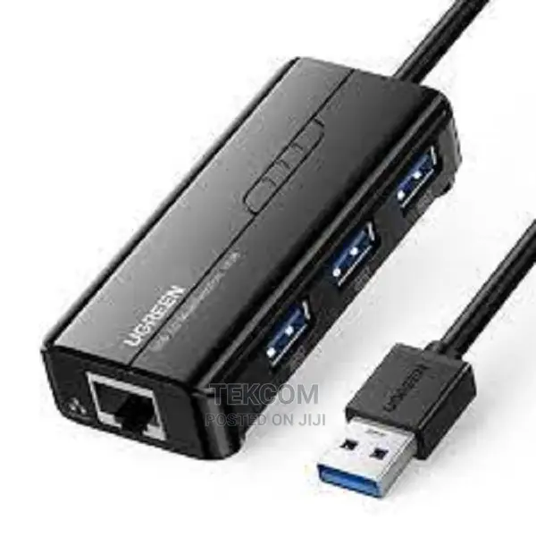 UGREEN USB 3.0 Hub (3 USB 3.0) With Gigabit Ethernet Adapter